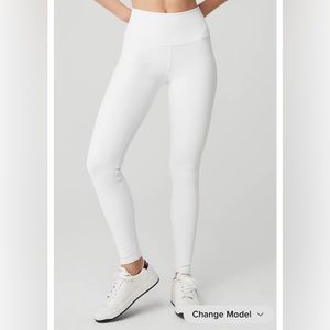 alo- High-Waist Airbrush Legging- white- size small